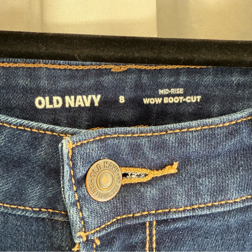 Old Navy Mid Rise Bootcut Jeans Blue Stretch Women’s 8 Regular - Picture 2 of 6